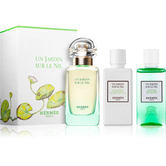 HERMÈS Un Jardin Sur Le Nil 50ml EDT + 40ml Body Lotion + 40ml Shower Gel Unisex Gift Set
