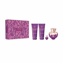 Versace Dylan Purple 100ml EDP + 100ml Shower Gel + 100ml Body Lotion + Mini for Women Gift Set
