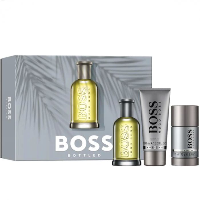 Hugo Boss Bottled 100ml EDT + 100ml Shower Gel + 70g Deo Stick for Men Gift Set