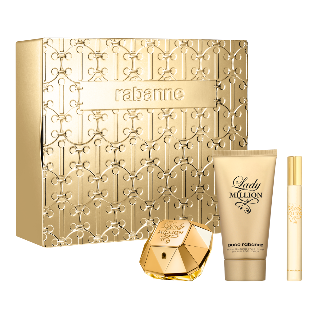 Paco Rabanne Lady Million 50ml EDP + 75ml Body Lotion + 10ml Mini for Women Gift Set
