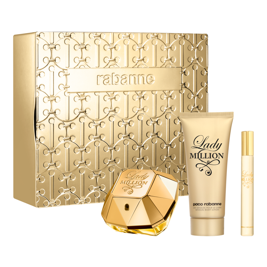 Paco Rabanne Lady Million Gift Set 80ml EDP + 10ml EDP + 100ml Body Lotion