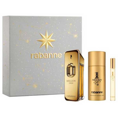 Paco Rabanne One Million Gold Intense 100ml Parfum + 150ml Deodorant + 10ml Edt Set for Men