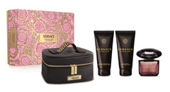 Versace Crystal Noir Gift Set 90ml EDP + 100ml Body Lotion + 100ml Shower Gel+ Pouch
