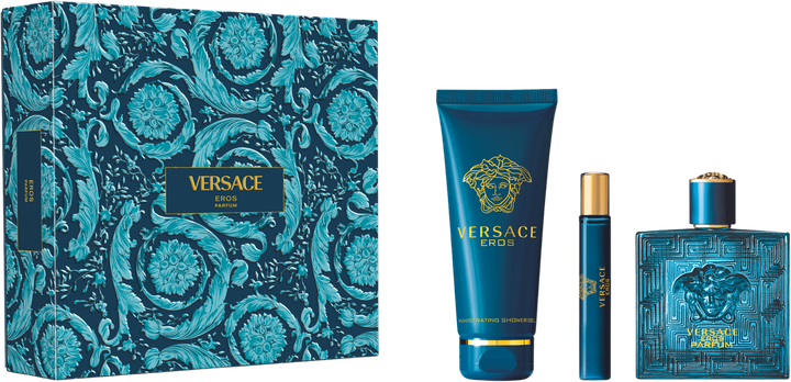 Versace Eros 100ml Parfum + 10ml Mini + 150ml Shower Gel for Men Gift Set