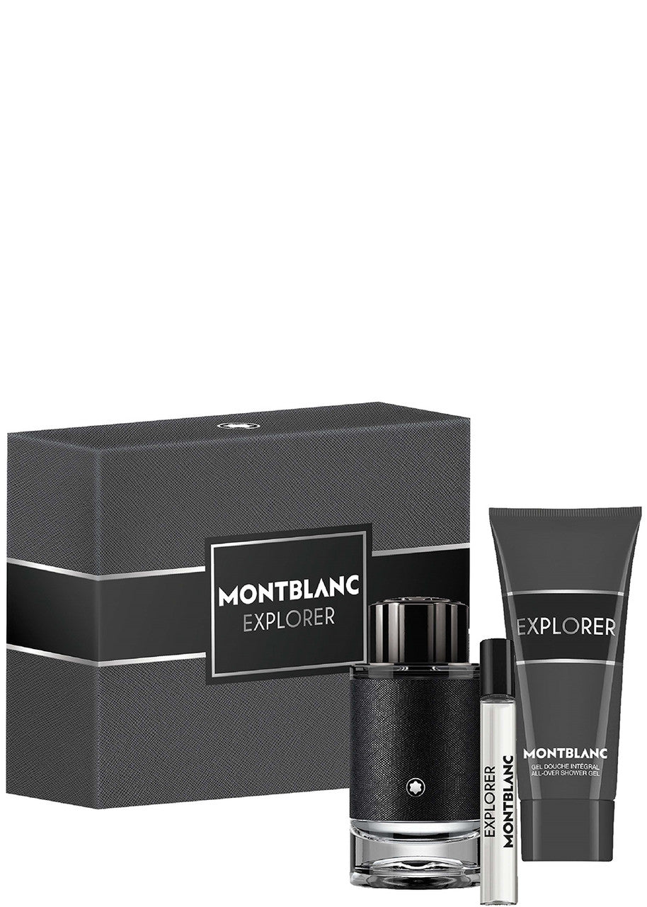 Mont Blanc Explorer 100ml EDP + 100ml Shower Gel + 7.5ml EDP Mini For Men Gift Set