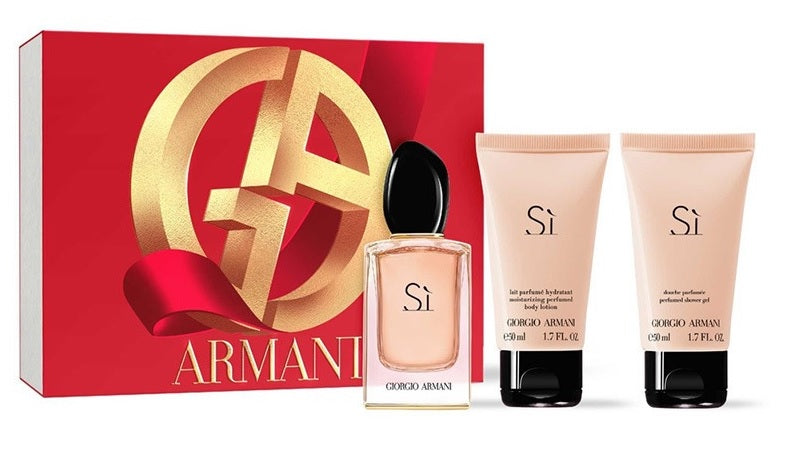 Armani Si 50ml EDP + 50ml Body Lotion + 50ml Shower Gel for Women Gift Set