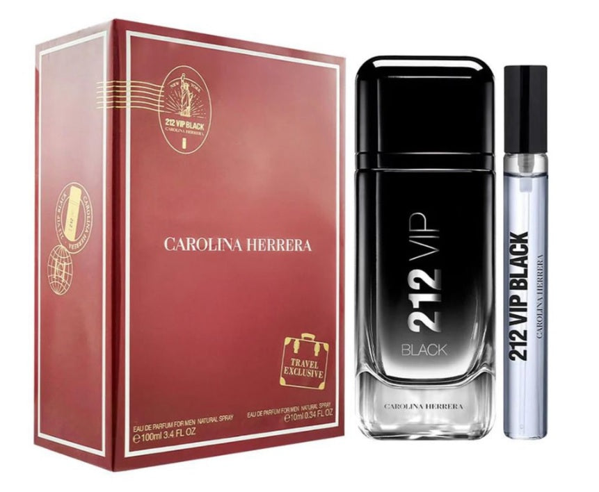 Carolina Herrera 212 VIP Black 100ml EDP + 10ml EDP for Men Gift Set