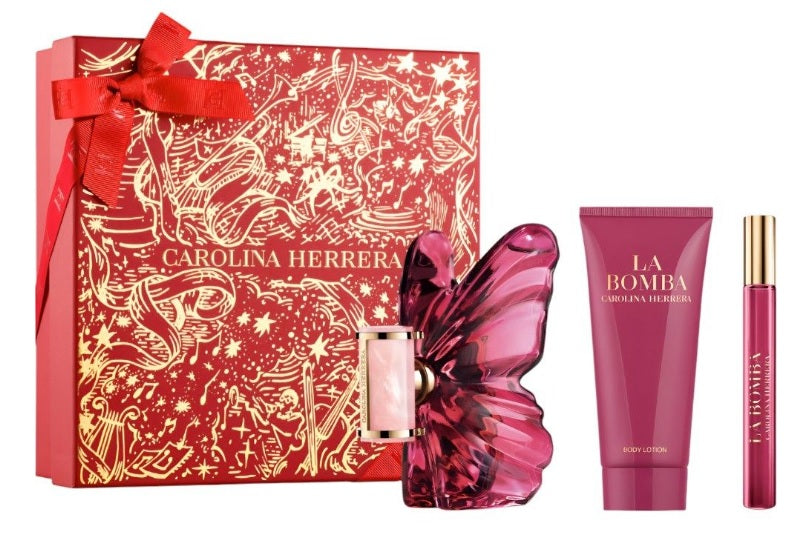 Carolina Herrera La Bomba 80ml EDP + 100ml Body Lotion + 10ml EDP for Women Gift Set