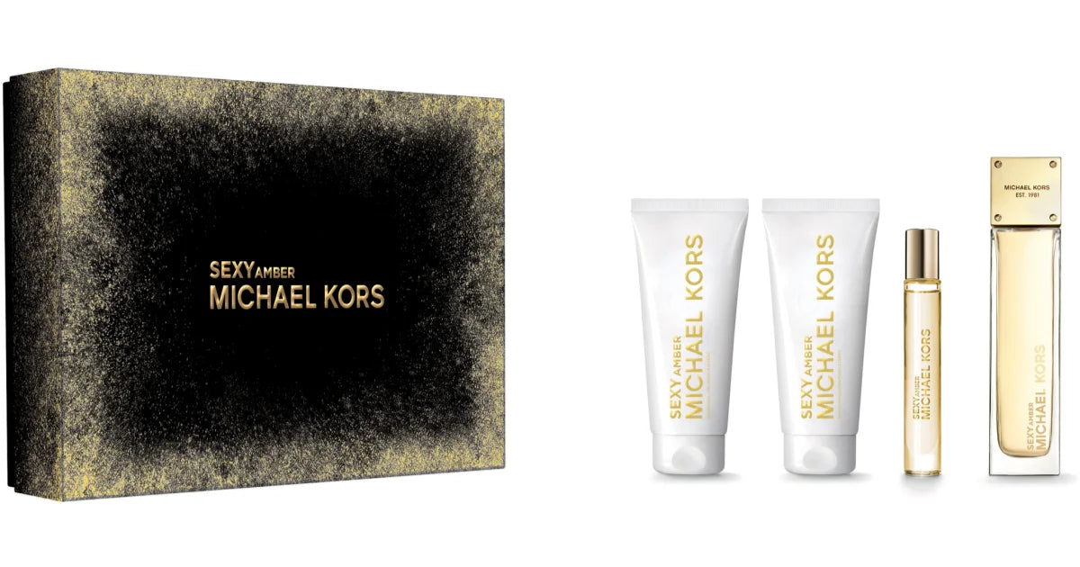 Michael Kors Sexy Amber Gift Set 10ml EDP + 100ml Shower Gel + 100ml Body Lotion + Mini
