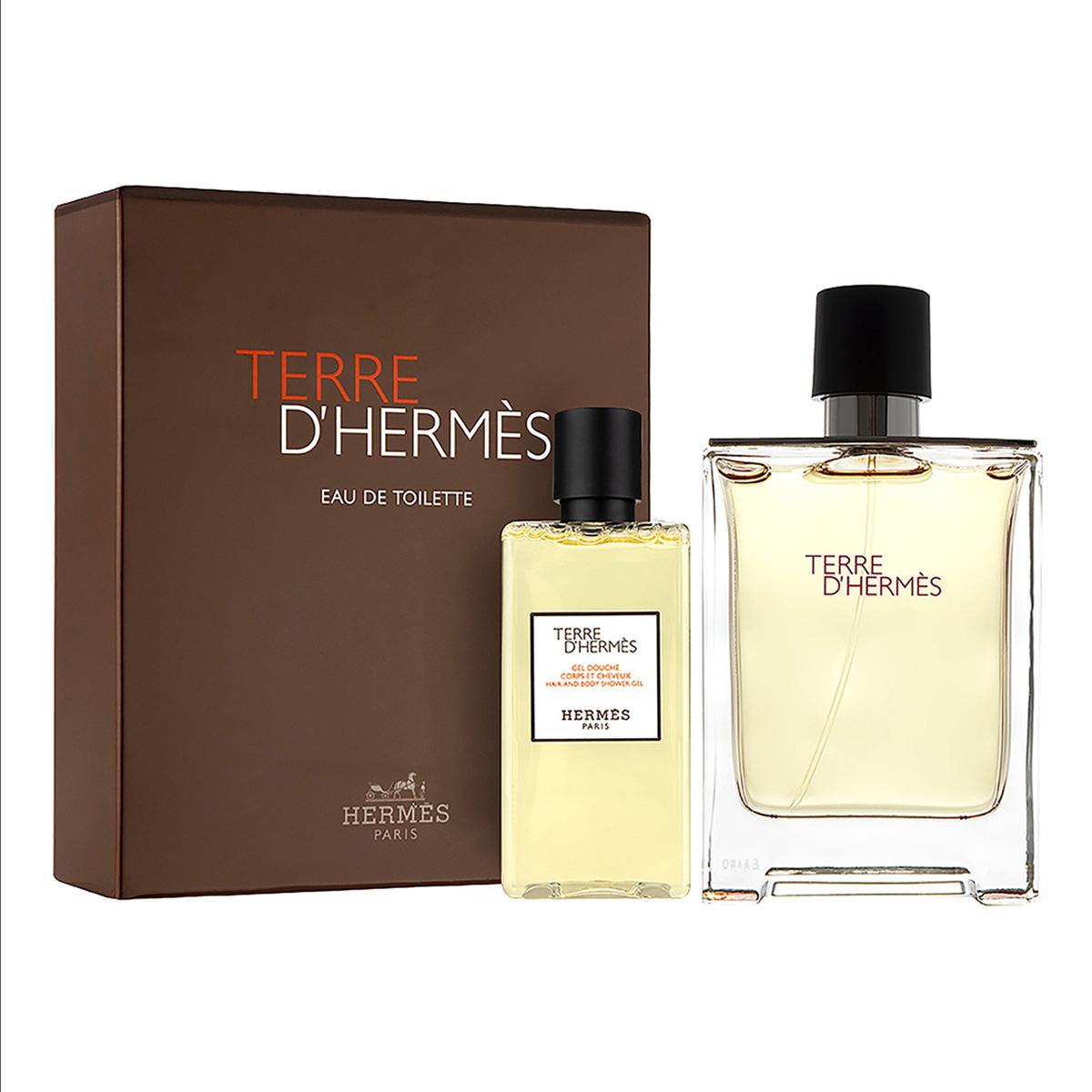 Hermes Terre D'Hermes 100ml EDT Spray + 80ml Shower Gel for Men Gift Set