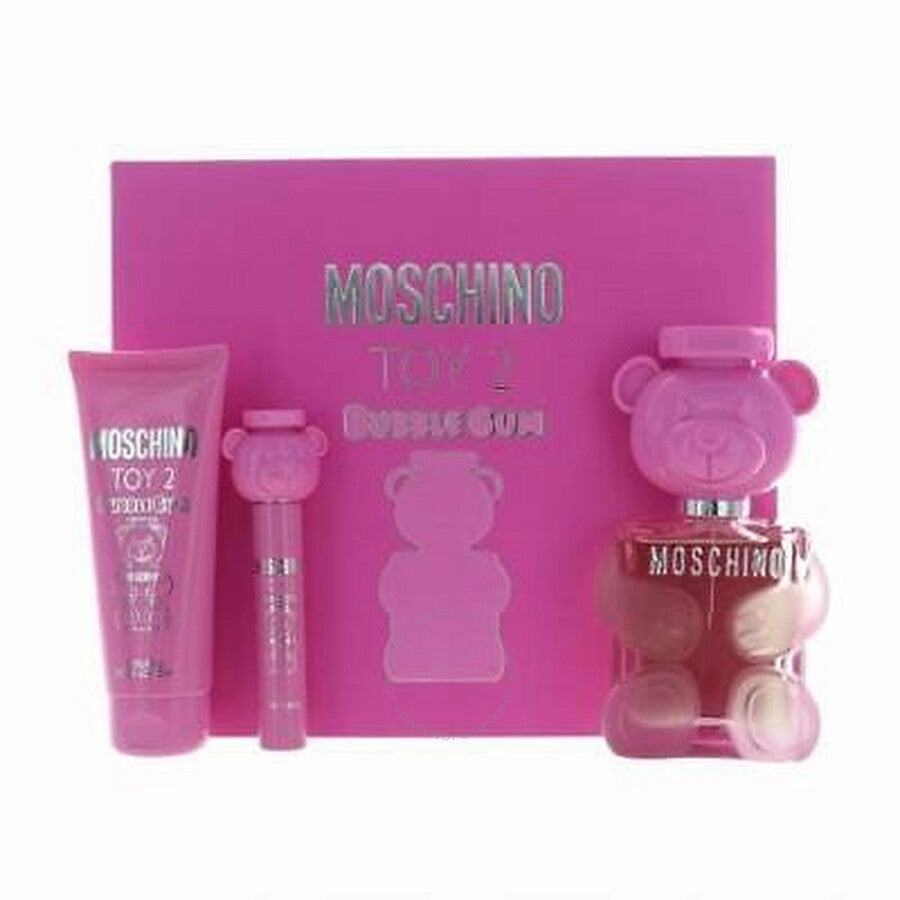 MOSCHINO TOY 2 Bubble Gum 100ml EDT + 100ml Body Lotion + Mini for Women Gift Set