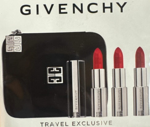 Givenchy Trio Le Rouge Interdit Intense Silk + Pouch Set for Women