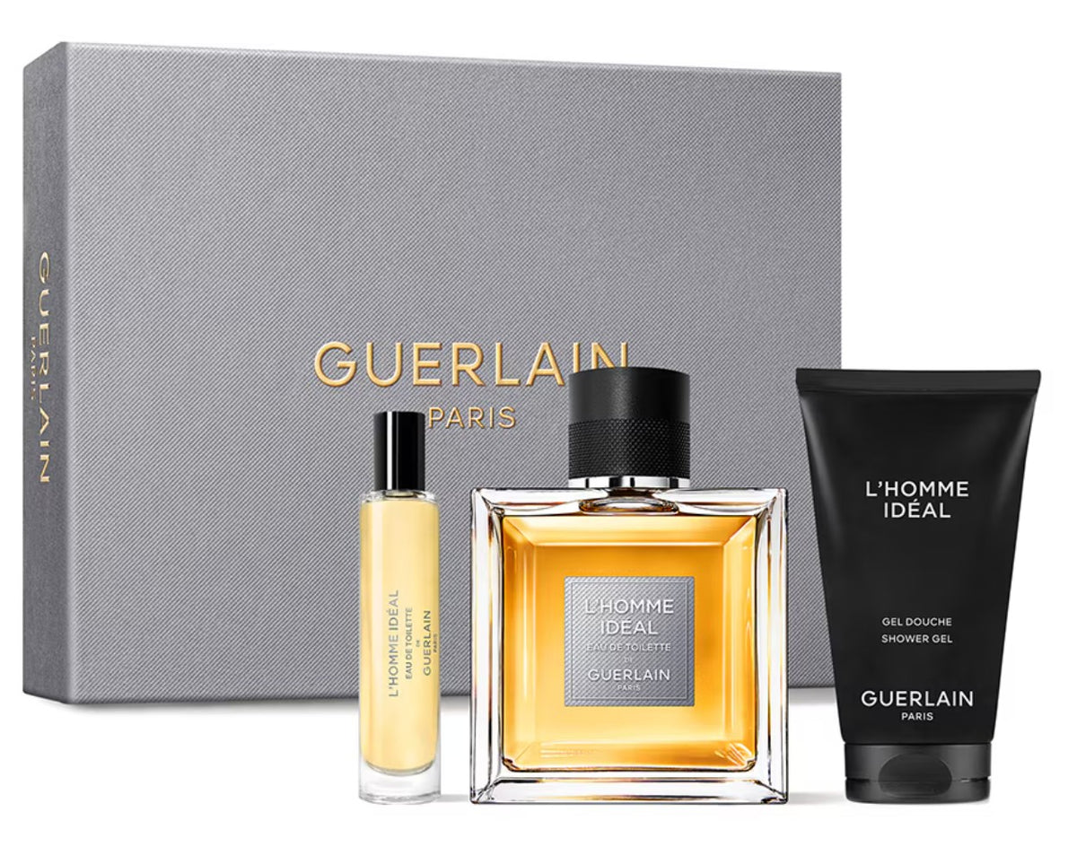 Guerlain L'Homme Ideal 100ml EDT + 75ml Shower Gel + 10ml EDT for Men Gift Set
