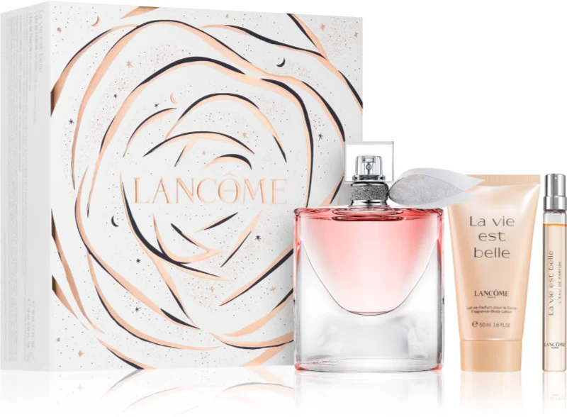 Lancome La Vie Est Belle 50ml EDP + 50ml Body Lotion + 10ml Mini for Women Gift Set