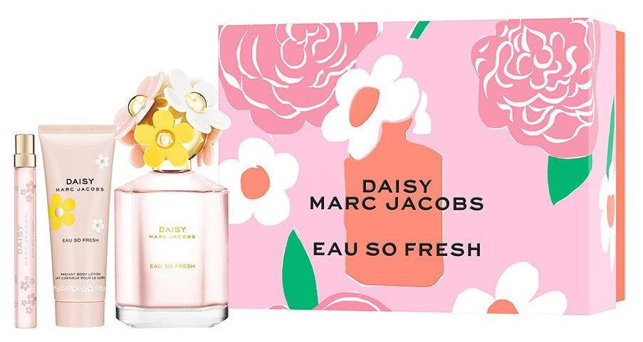 Marc Jacobs Daisy Eau So  Fresh 125ml EDT + 75ml Body Lotion + 10ml EDT for Women Gift Set