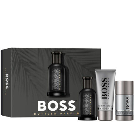BOSS Bottled Gift Set 100ml Parfum + 100ml Shower Gel + 70g Deodorant Stick