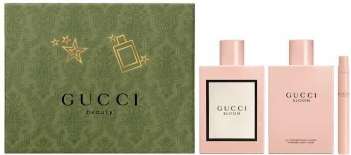 Gucci Bloom 100ml EDP + 10ml mini EDP + 100ml Body Lotion for Women Gift Set