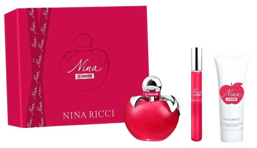 Nina Ricci Nina 80ml Le Parfum + 75ml Body Lotion + 10ml Roll On for Women Gift Set