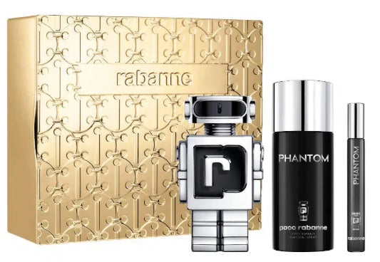 Paco Rabbane Phantom 100ml EDT + 150ml Deodorant + 10ml EDT for Men Gift Set