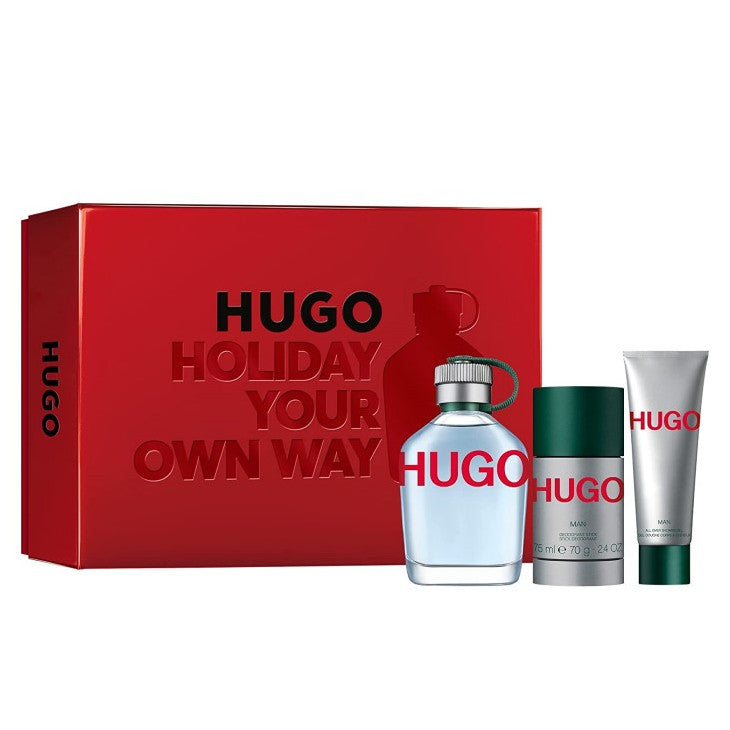 Hugo Boss Hugo Man 125ml EDT + 75ml Deodorant Stick + 50ml Shower Gel for Men Gift Set