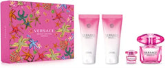 Versace Bright Crystal Absolu 90ml EDP + 5ml Mini + 100ml Shower Gel + 100ml Body Lotion for Women Gift Set