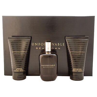 Sean John Unforgivable 125ml EDT + 100ml Shower Gel + 100ml Aftershave for Men Gift Set