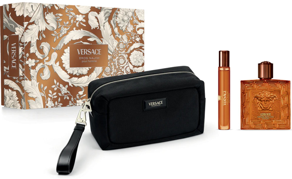 Versace Eros Najim 100ml Parfum + 10ml Parfum + Pouch for Men Gift Set